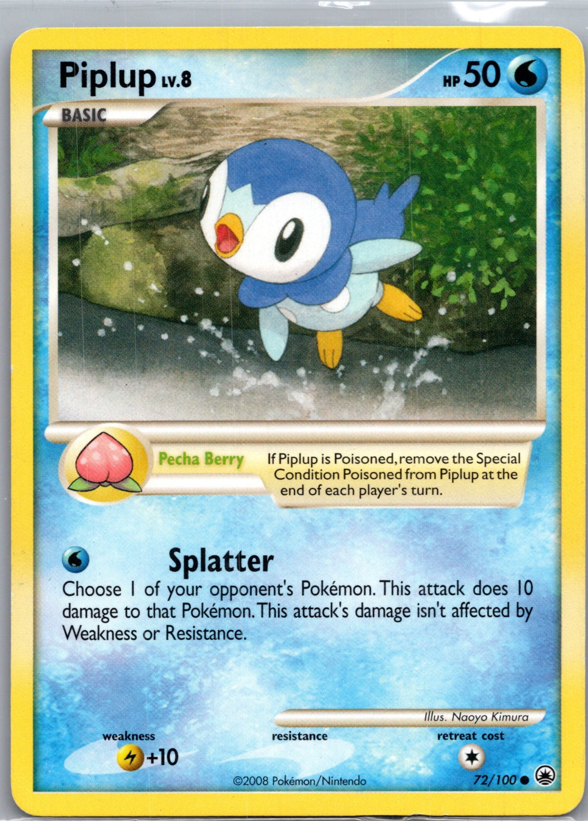 2008 Countdown Calendar Promo 072/100 Piplup LP