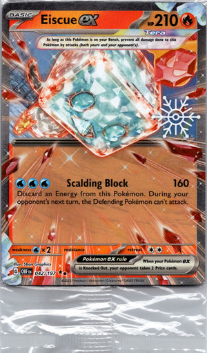 Eiscue ex Holofoil Double Rare SV03: Obsidian Flames 042/197 NM