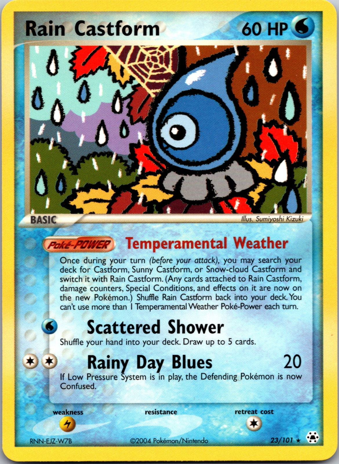 2004 Hidden Legends 23/101 Rain Castform LP Y175