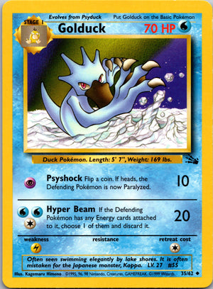 2000 Fossil 35/62 Golduck Uncommon A329
