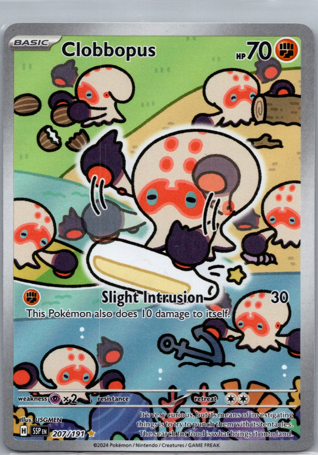 Clobbopus Holofoil Illustration Rare SV08: Surging Sparks 207/191 NM