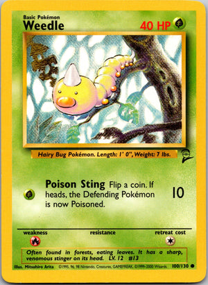 Weedle Common Base Set 2 100/130 LP