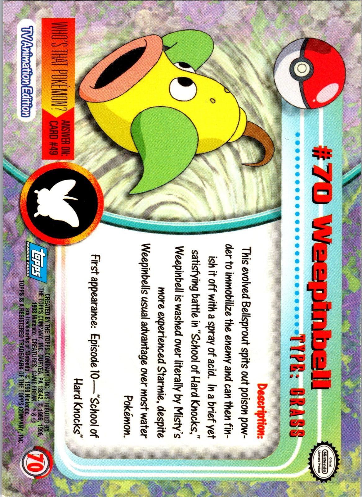 1999 Topps TV Weepinbell LP  P115