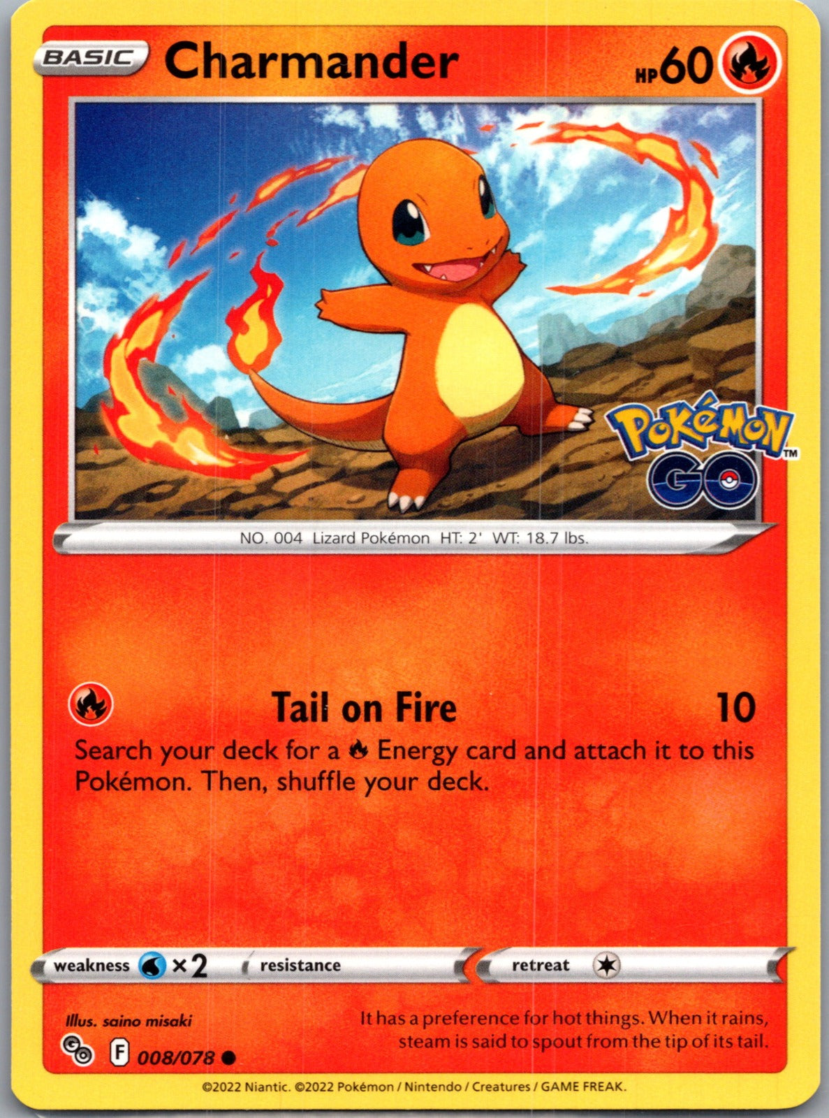 2022 Pokemon GO 008/078 Charmander LP