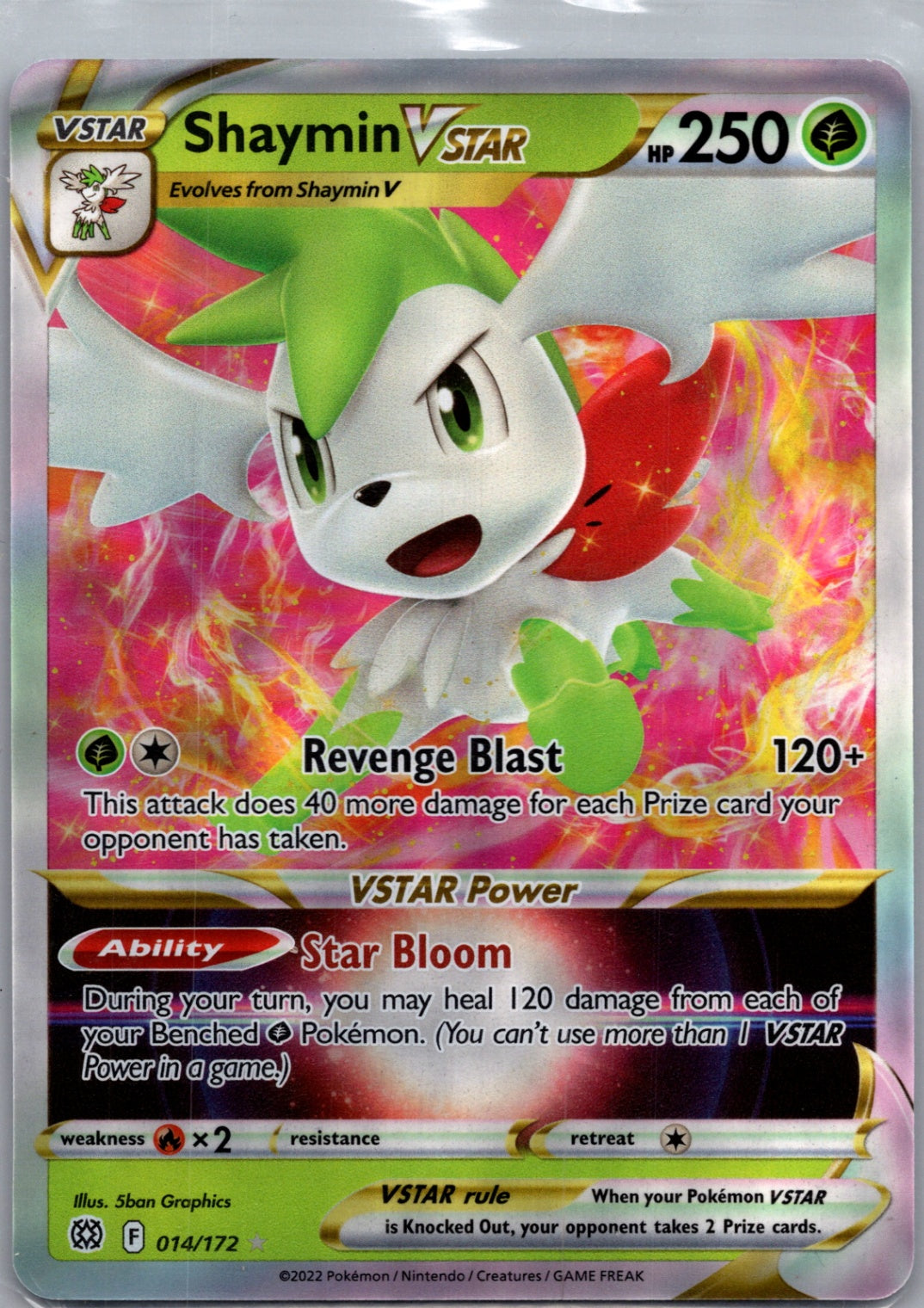 2022 SWSH09: Brilliant Stars 014/172 Shaymin VSTAR Ultra Rare D228