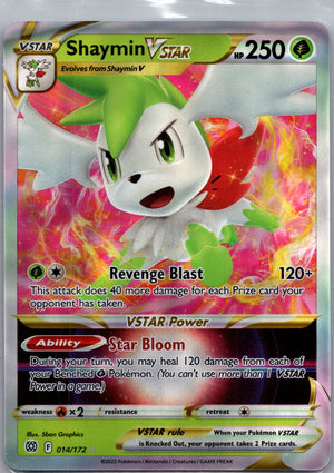 2022 SWSH09: Brilliant Stars 014/172 Shaymin VSTAR Ultra Rare D228