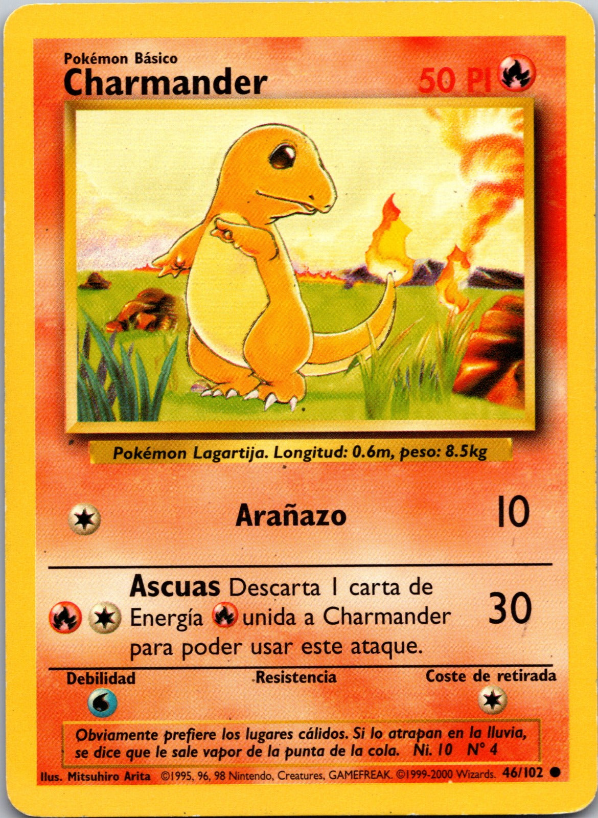 1999 Base Set (Shadowless) 046/102 Charmander LP
