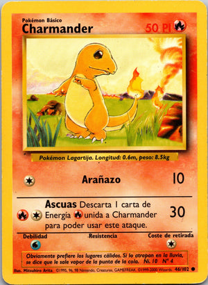 1999 Base Set (Shadowless) 046/102 Charmander LP