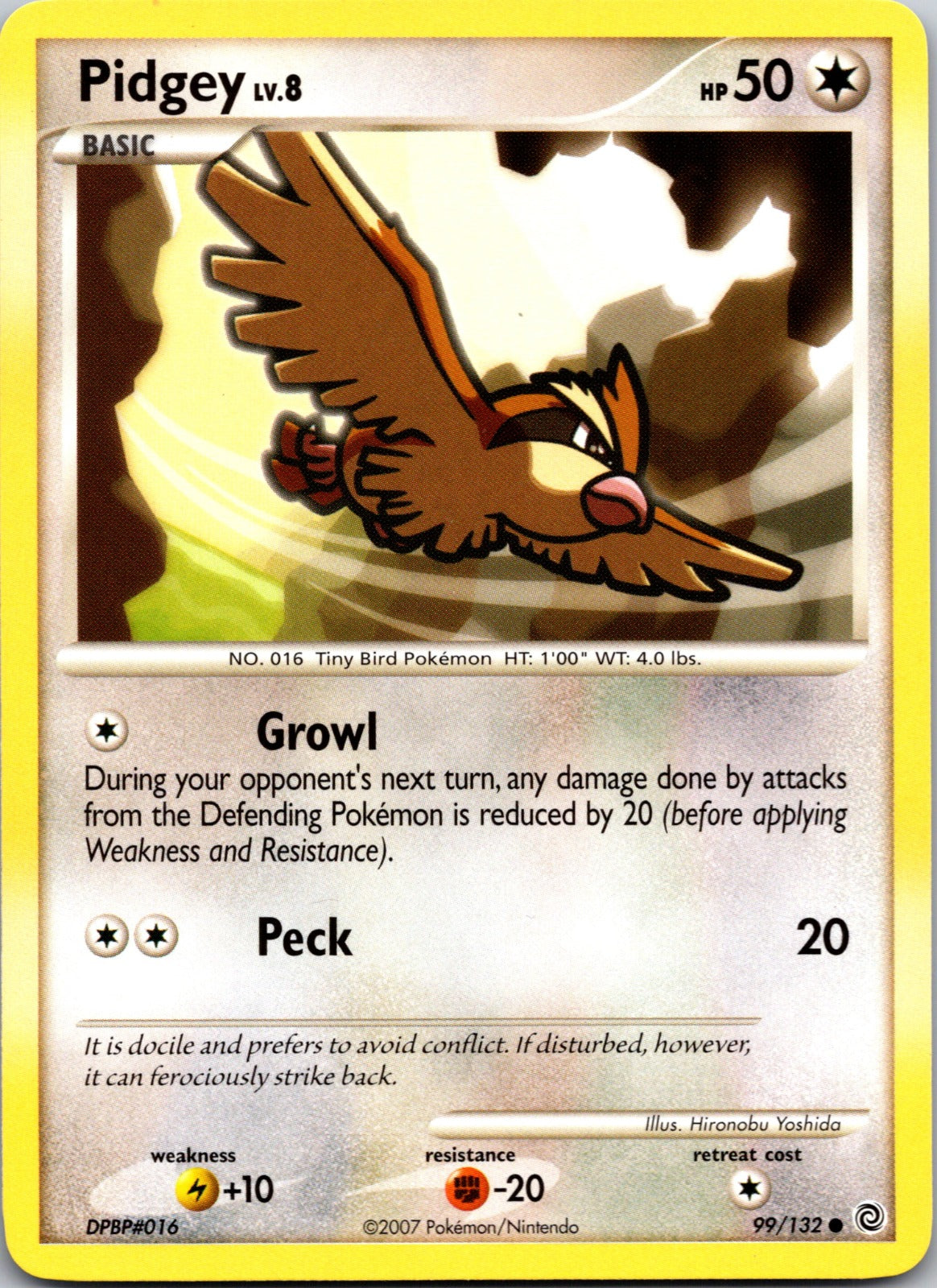 2007 Secret Wonders 99/132 Pidgey LP