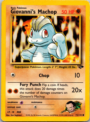 2000 Gym Challenge 072/132 Giovanni's Machop LP