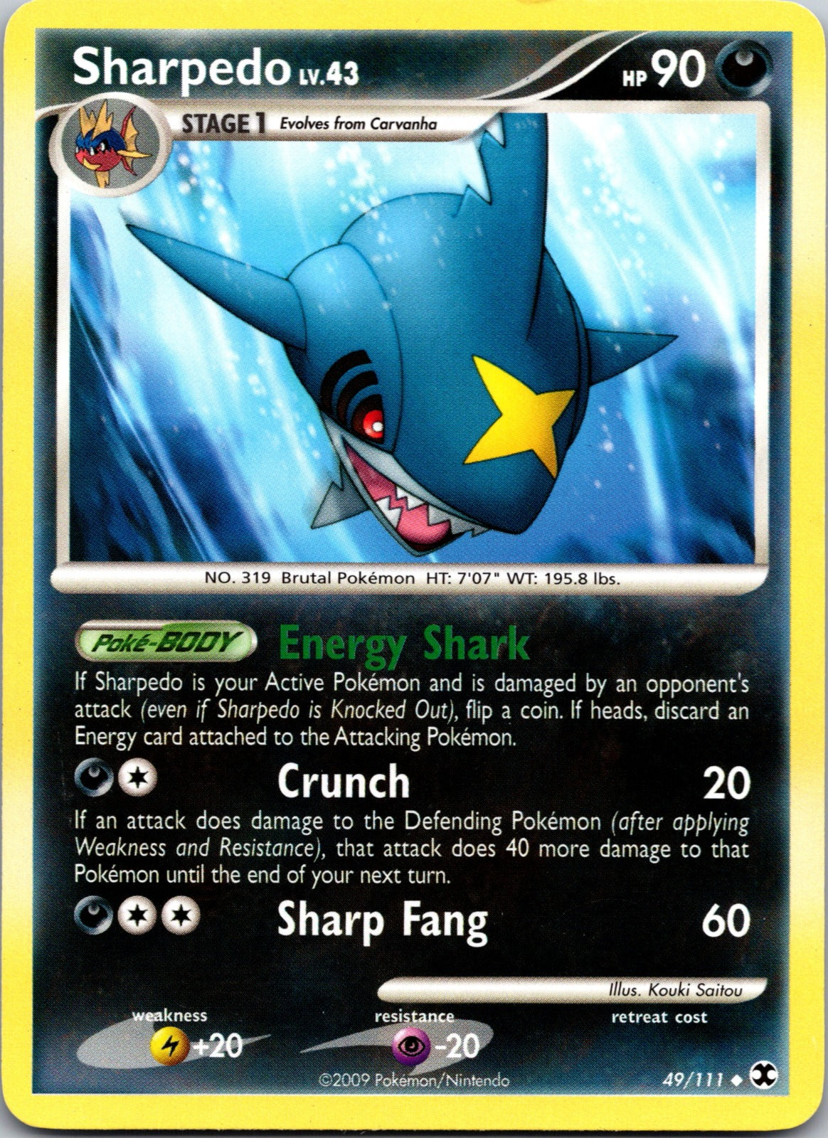 2009 Rising Rivals 49/111 Sharpedo LP Z352