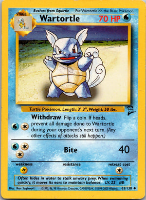 2000 Base Set 2 063/130 Wartortle LP