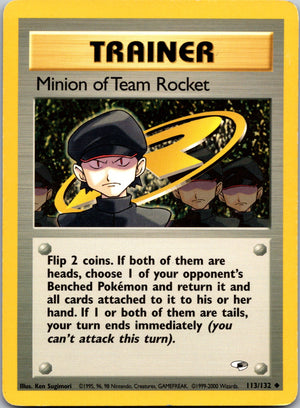 2000 Gym Heroes 113/132 Minion of Team Rocket LP