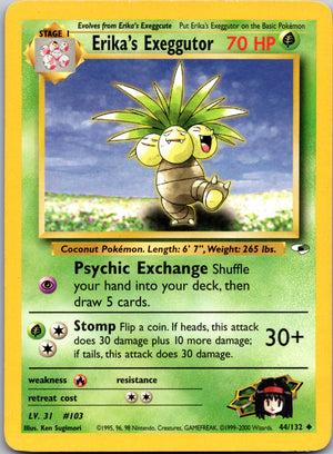 2000 Gym Heroes 044/132 Erika's Exeggutor LP