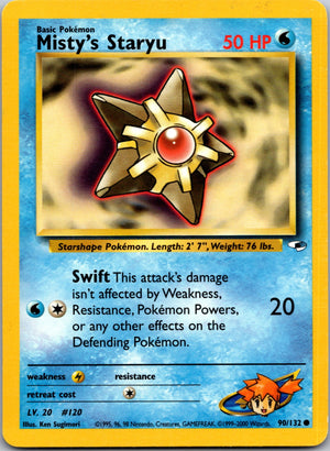 2000 Gym Heroes 090/132 Misty's Staryu Common M327