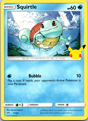 2021 McDonald's 25th Anniversary Promo 017/025 Squirtle - 17/25 LP