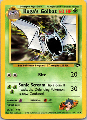 2000 Gym Challenge 046/132 Koga's Golbat LP