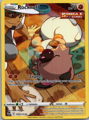 SWSH12: Silver Tempest Trainer Gallery TG07/TG30 Rockruff Ultra Rare NM