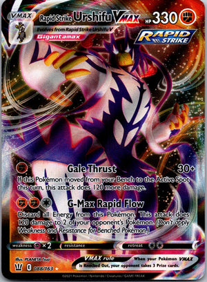 2021 SWSH05: Battle Styles 088/163 Rapid Strike Urshifu VMAX Ultra Rare D131