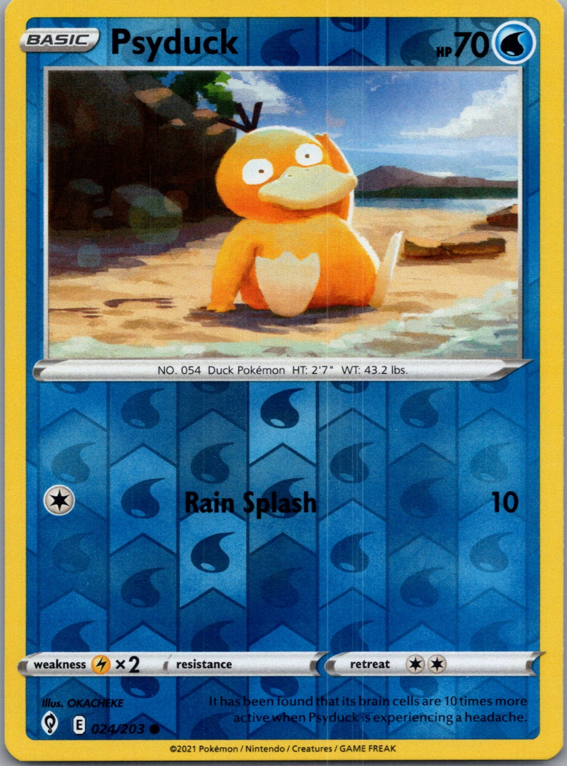 2021 SWSH07: Evolving Skies 024/203 Psyduck Common Reverse G299