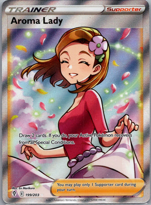 2021 SWSH07: Evolving Skies 199/203 Aroma Lady (Full Art) Ultra Rare D271