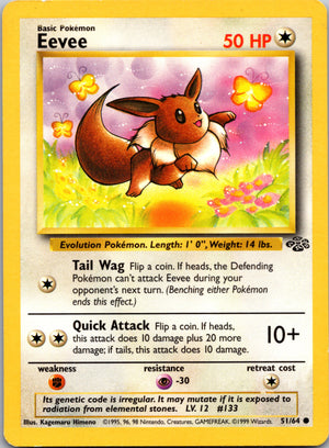 1999 Jungle 51/64 Eevee Common A259