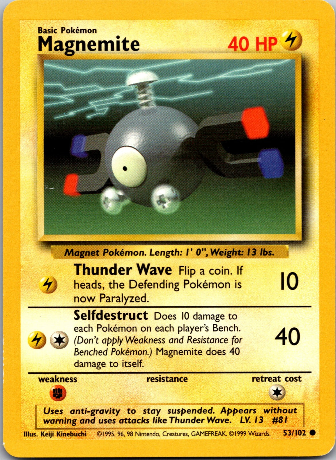 2000 Base Set 2 079/130 Magnemite LP