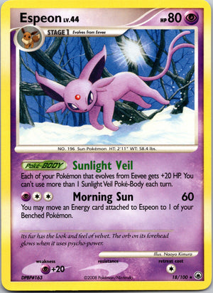 2008 Majestic Dawn 18/100 Espeon LP