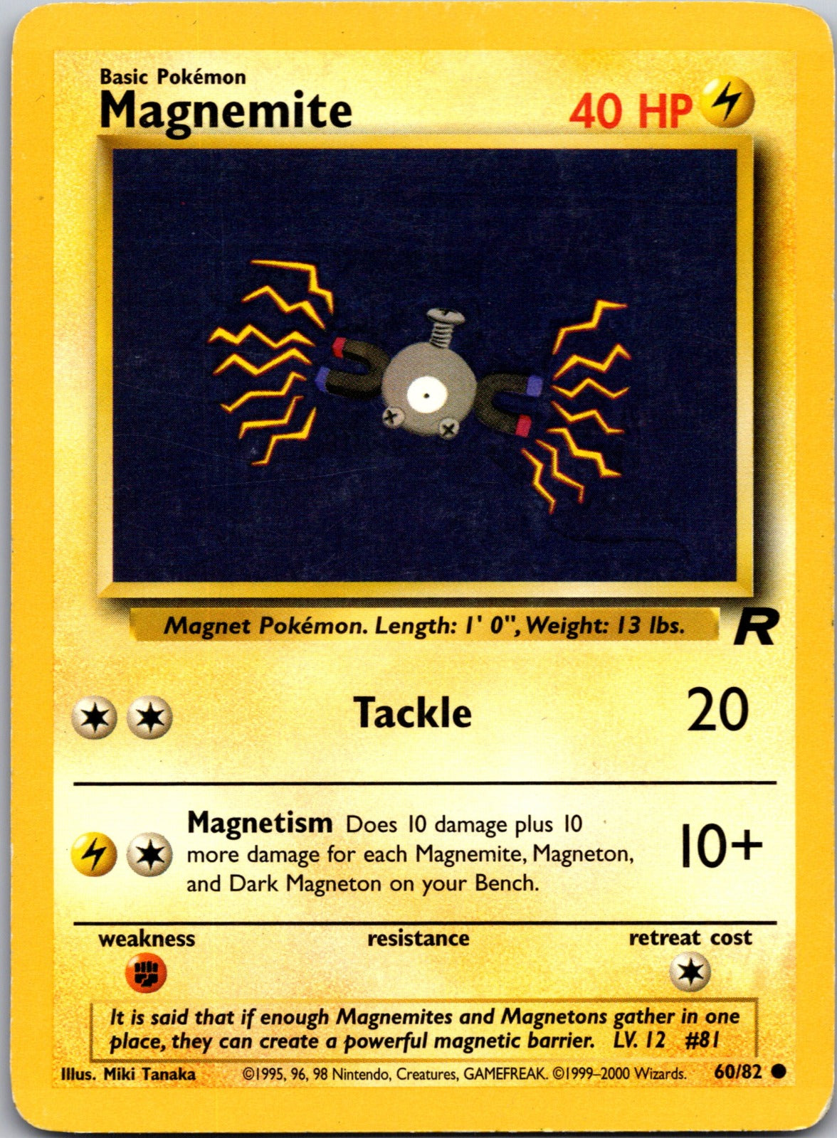 2000 Team Rocket 60/82 Magnemite LP