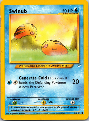 2002 Neo Destiny #084/105 Swinub Common C76