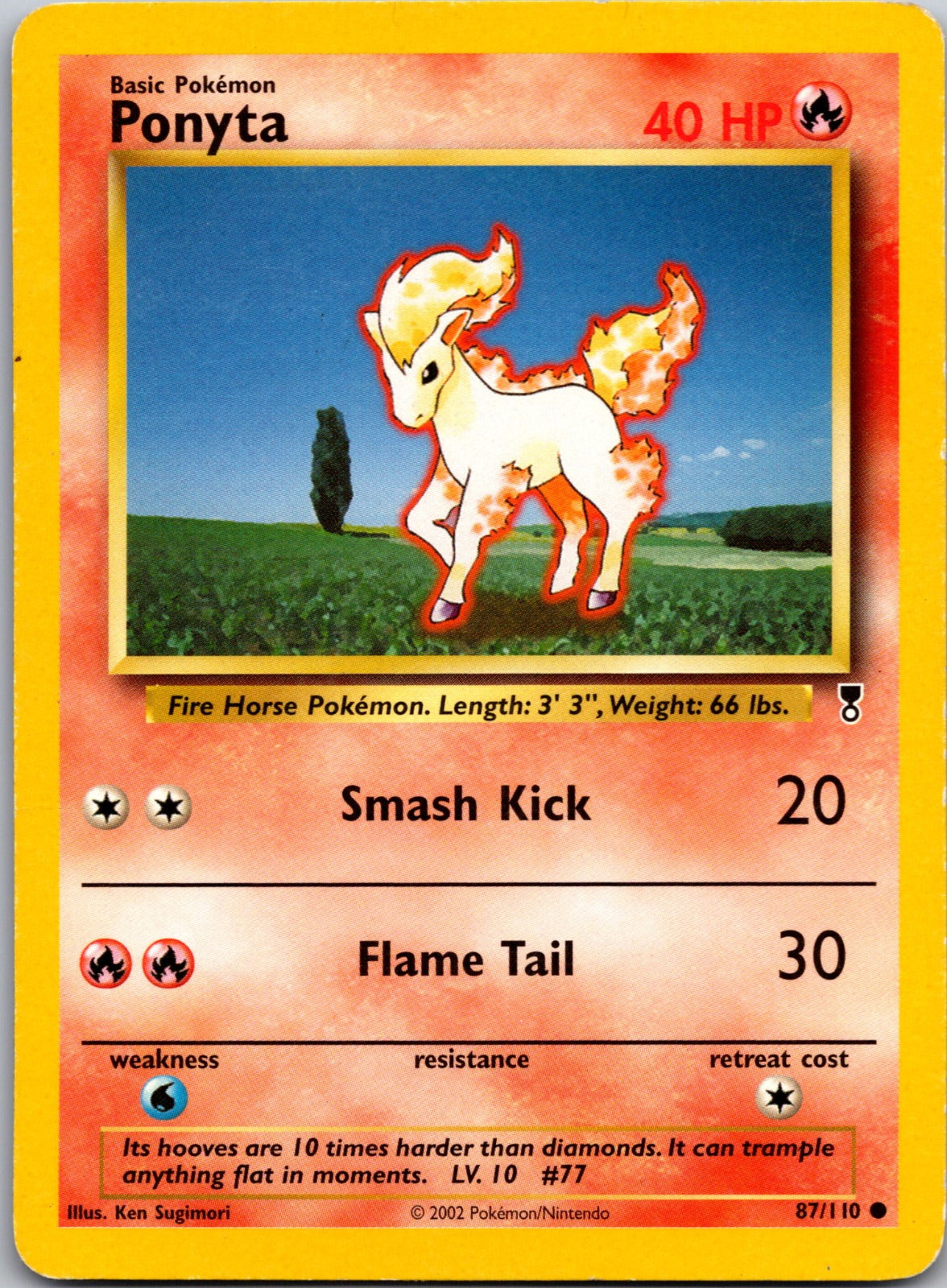 1999 Base Set (060/102 Ponyta HP Y21