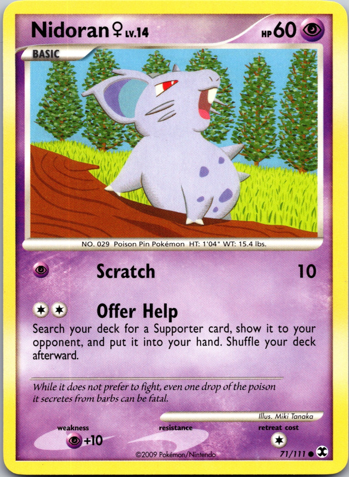 2009 Rising Rivals 71/111 Nidoran F LP D300