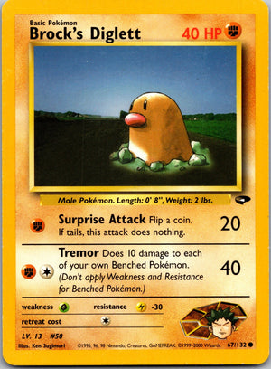 2000 Gym Challenge 067/132 Brock's Diglett LP