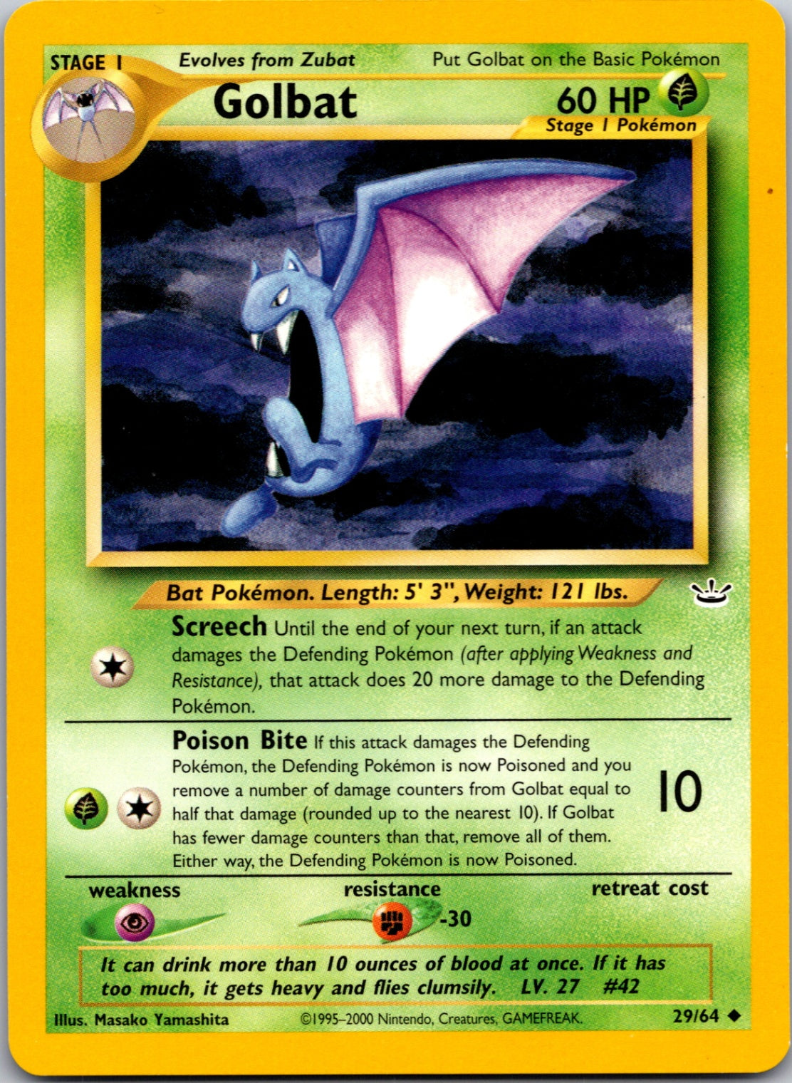 2001 Neo Revelation #29/64 Golbat Uncommon C148