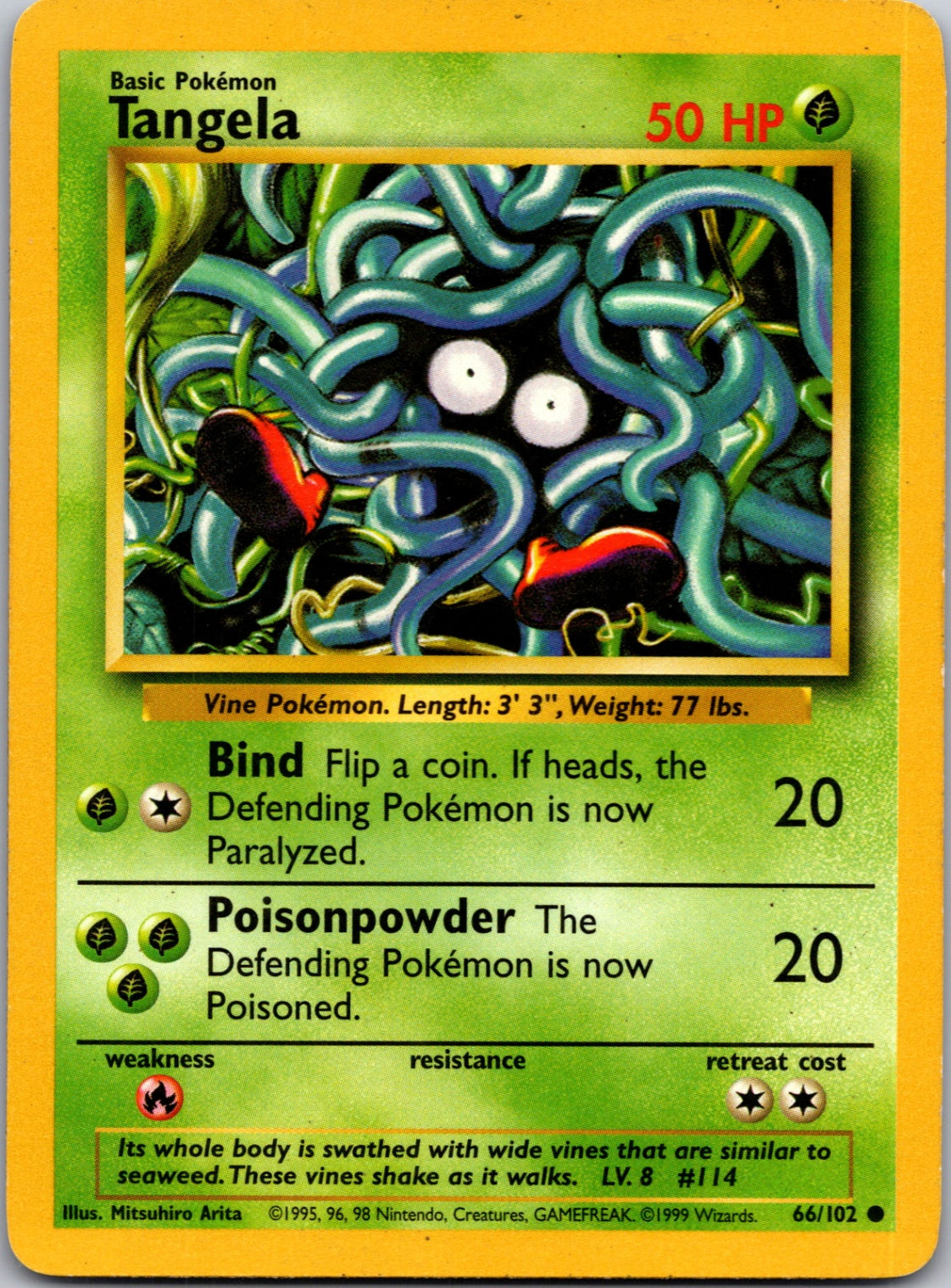 1999 Base Set  066/102 Tangela Common L81