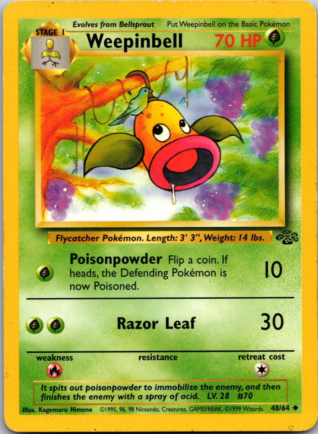 1999 Jungle #48/64 Weepinbell Uncommon C226