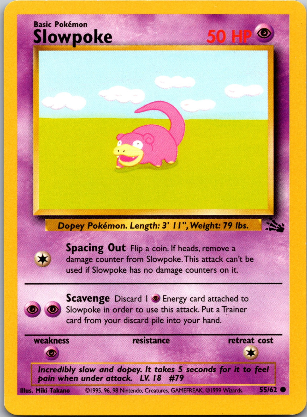 1999 Fossil 55/62 Slowpoke LP