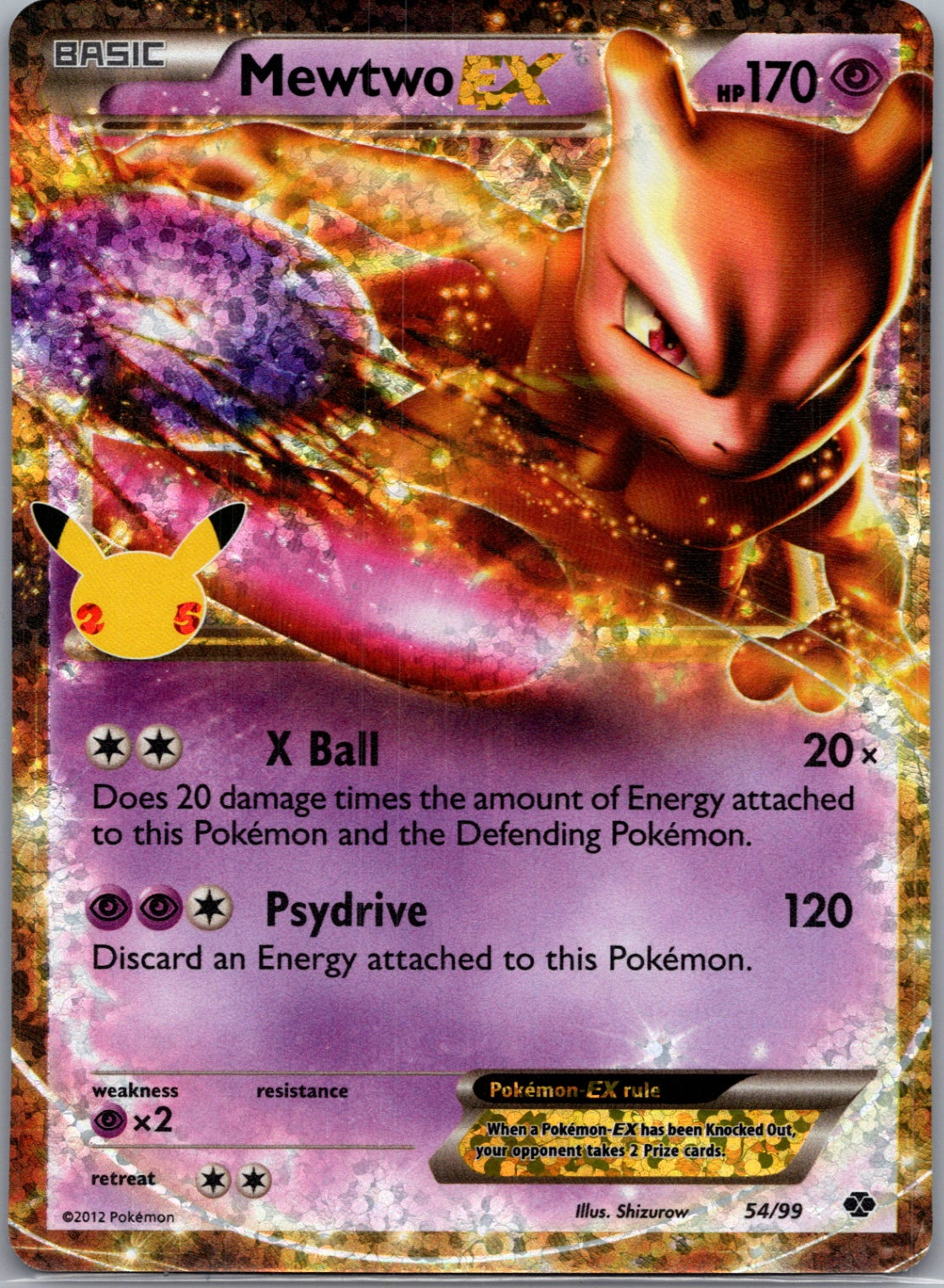 2021 Celebrations: Classic Collection 54/99 Mewtwo EX Classic Collection D146
