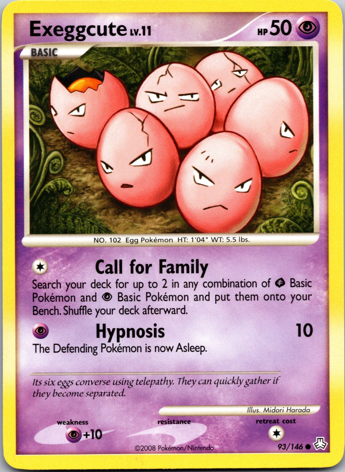 2008 Legends Awakened 93/146 Exeggcute LP