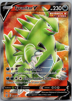 2021 SWSH05: Battle Styles 154/163 Tyranitar V (Full Art) Ultra Rare G352