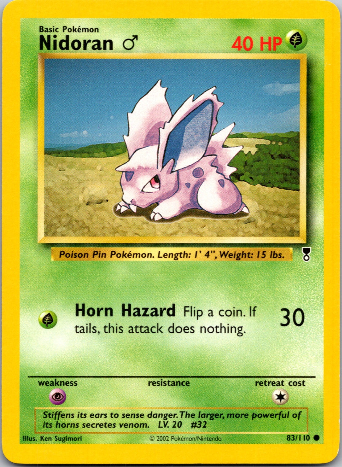 2002 Legendary Collection #083/110 Nidoran M Common C130