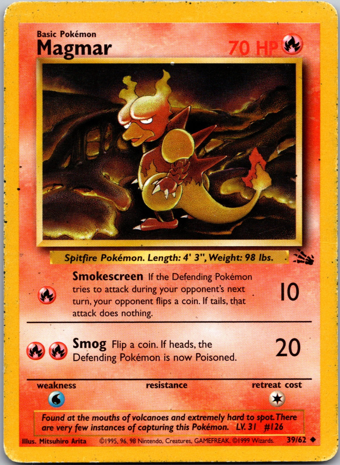 1999 Fossil 39/62 Magmar HP Z344