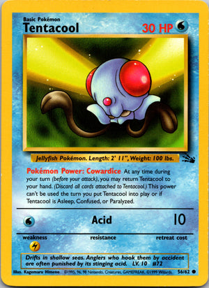 1999 Fossil 56/62 Tentacool Common A209