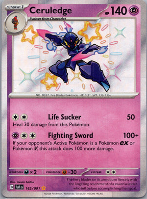 2024 SV: Paldean Fates 162/091 Ceruledge Shiny Rare F154