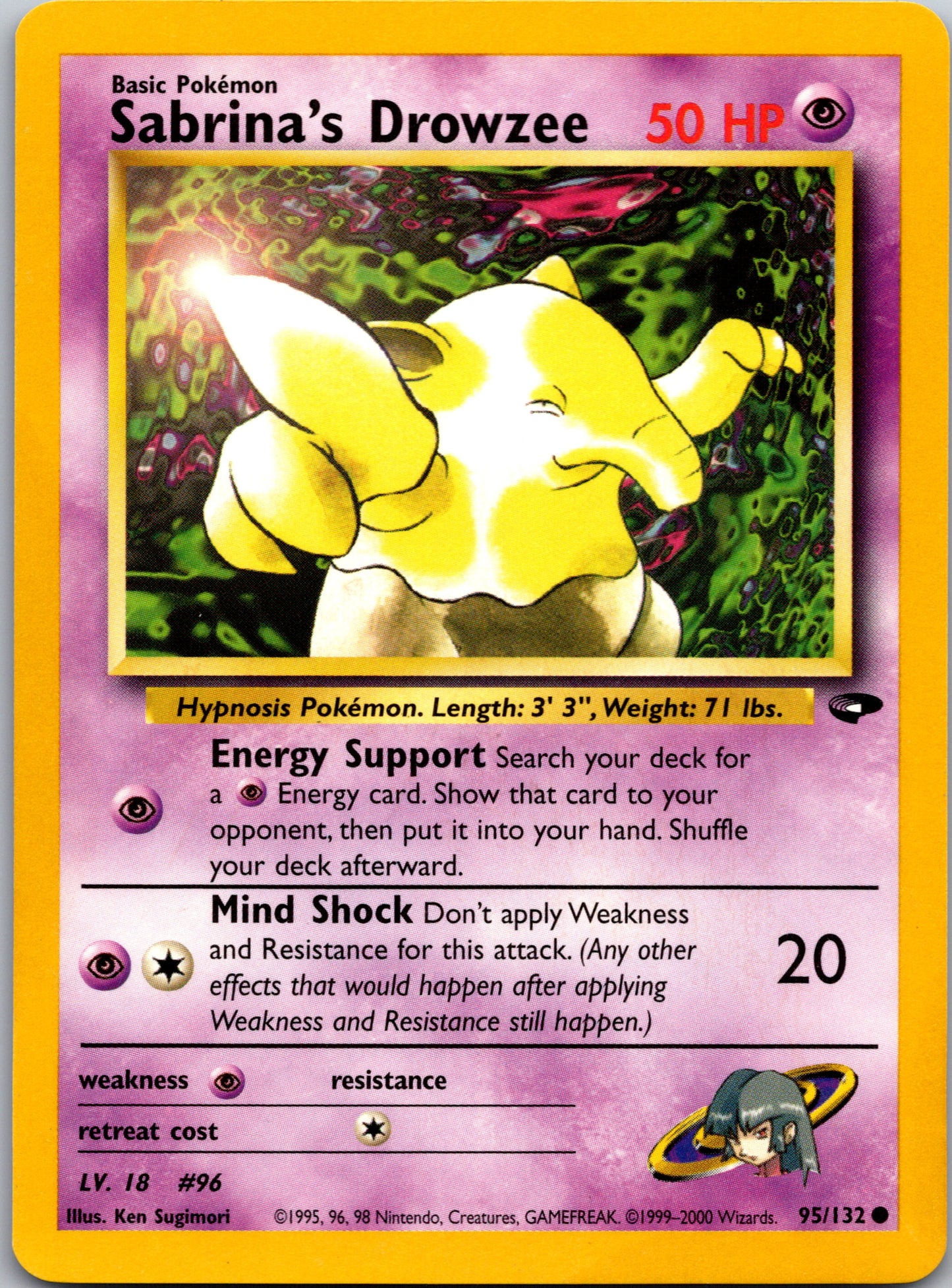 2000 Gym Challenge 095/132 Sabrina's Drowzee Common A29