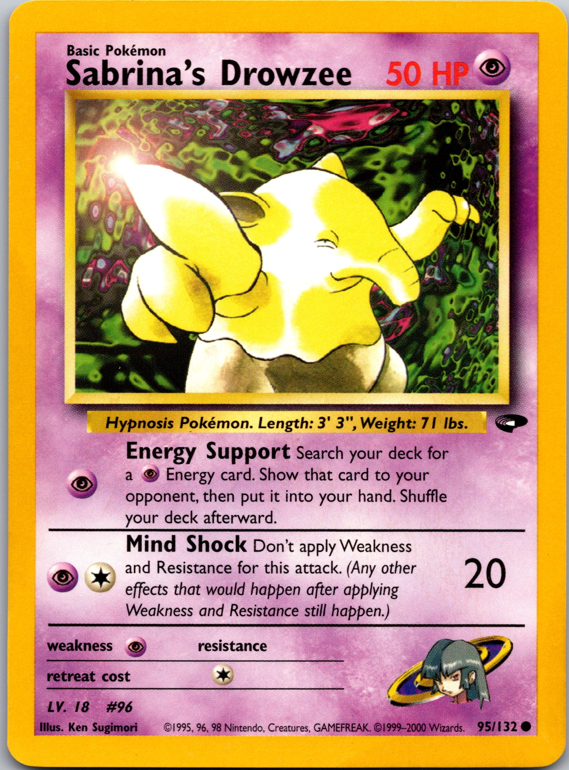 2000 Gym Challenge 095/132 Sabrina's Drowzee Common A29