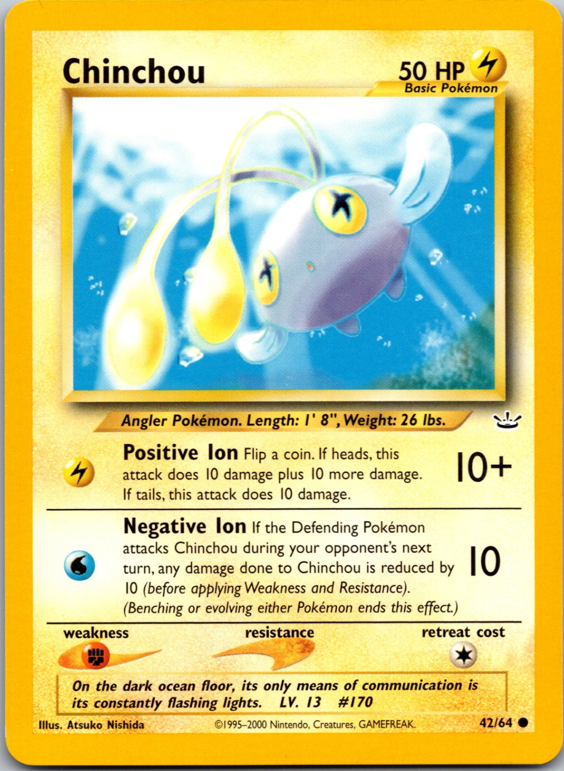 2001 Neo Revelation #42/64 Chinchou Common C240