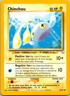 2001 Neo Revelation #42/64 Chinchou Common C240
