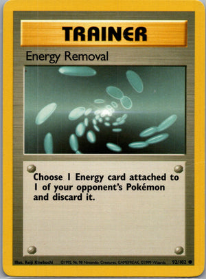 1999 Base Set #092/102 Energy Removal Common C24