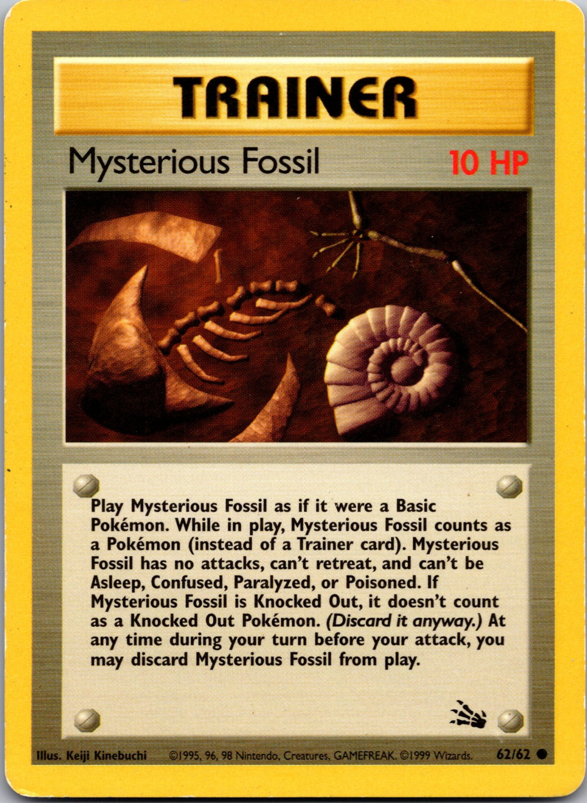 1999 Fossil 62/62 Mysterious Fossil HP F3